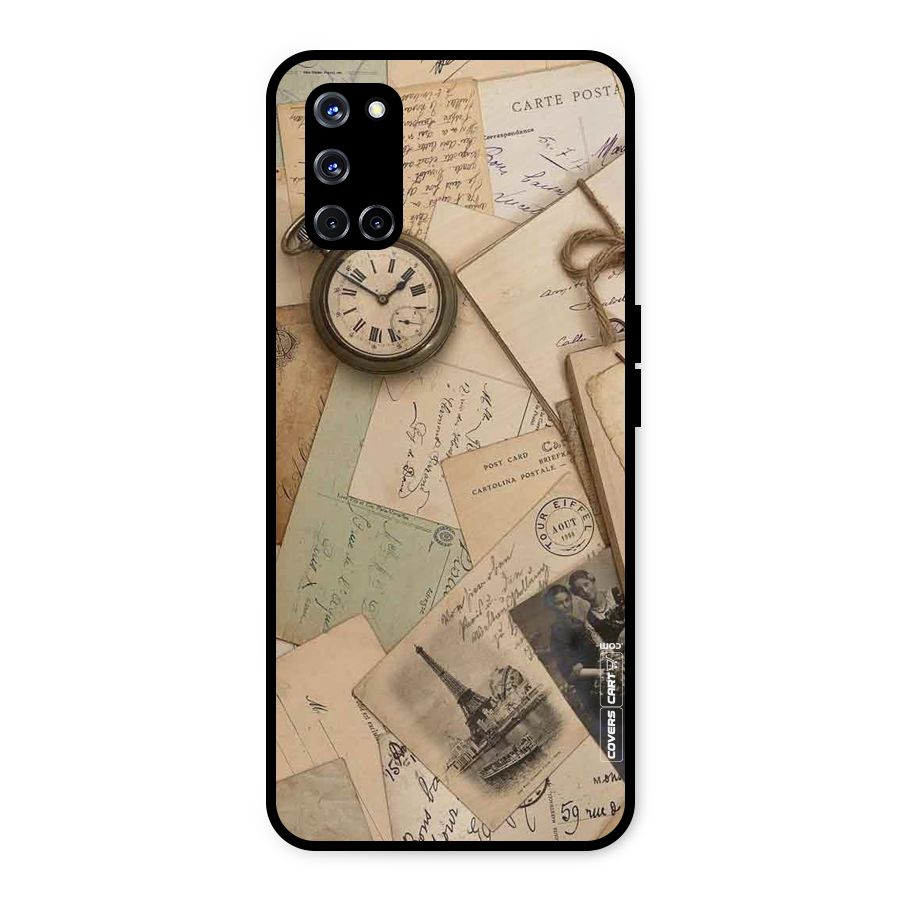 Vintage Postcards Metal Back Case for Oppo A52