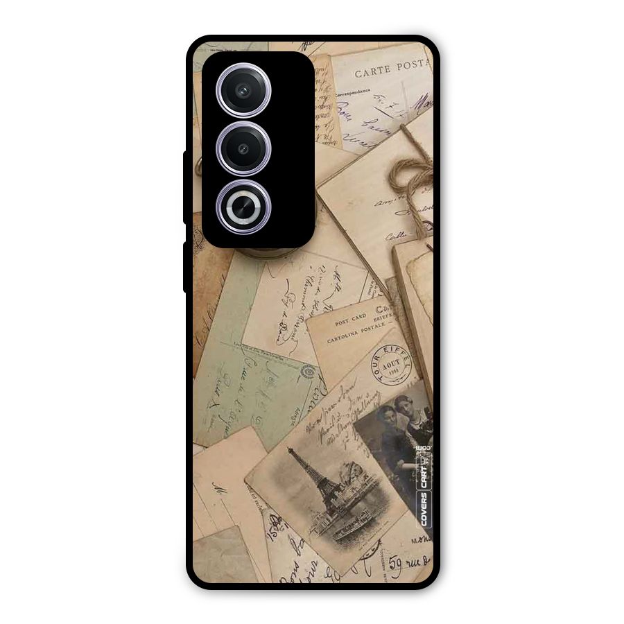 Vintage Postcards Metal Back Case for Oppo K12x