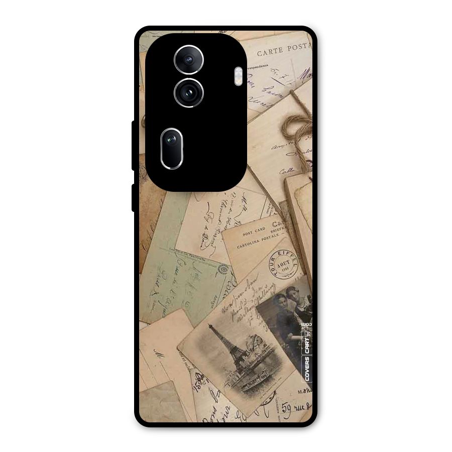 Vintage Postcards Metal Back Case for Oppo Reno11 Pro 5G