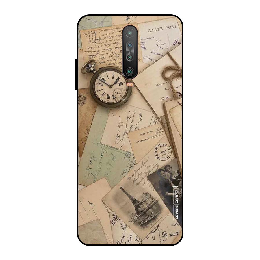 Vintage Postcards Metal Back Case for Poco X2
