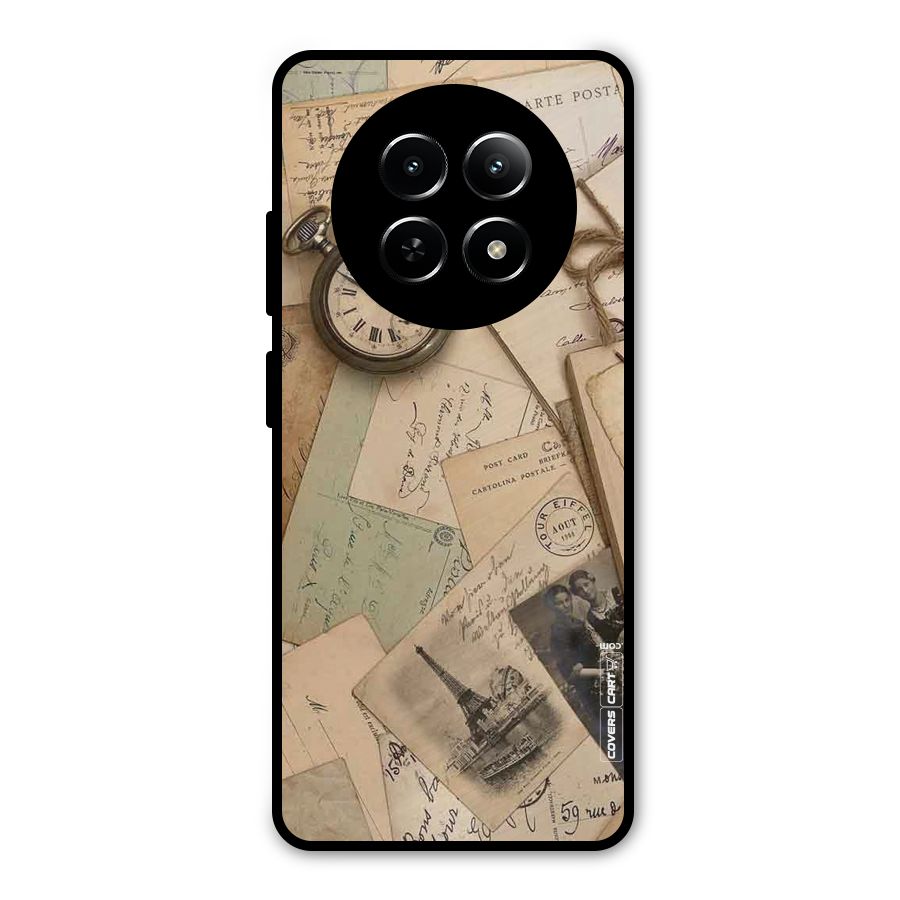 Vintage Postcards Metal Back Case for Realme 12x 5G