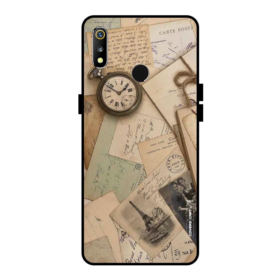 Vintage Postcards Metal Back Case for Realme 3i