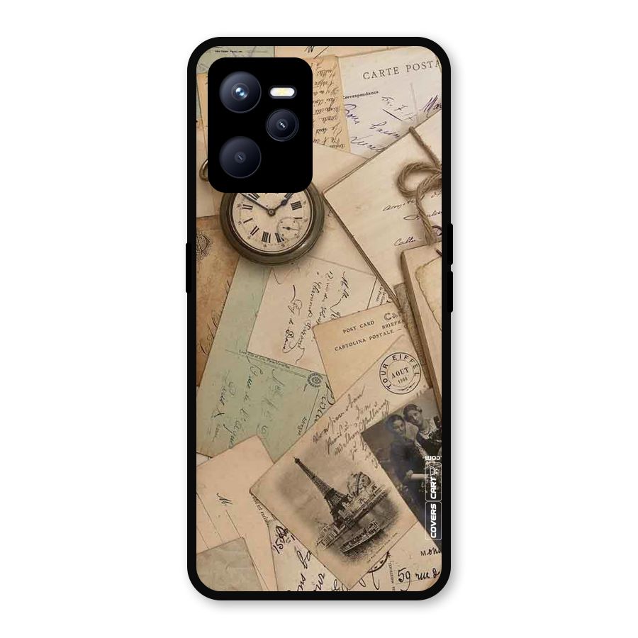 Vintage Postcards Metal Back Case for Realme C35