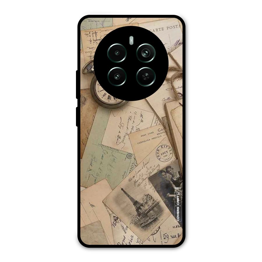 Vintage Postcards Metal Back Case for Realme Narzo 70 Pro
