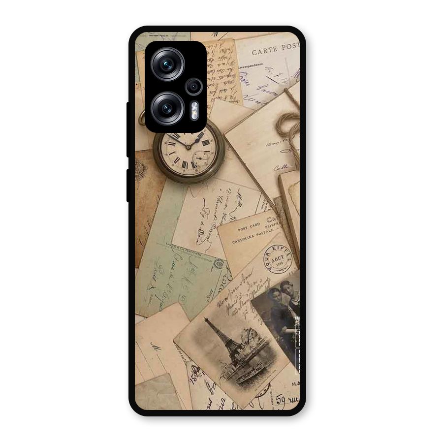 Vintage Postcards Metal Back Case for Redmi K50i