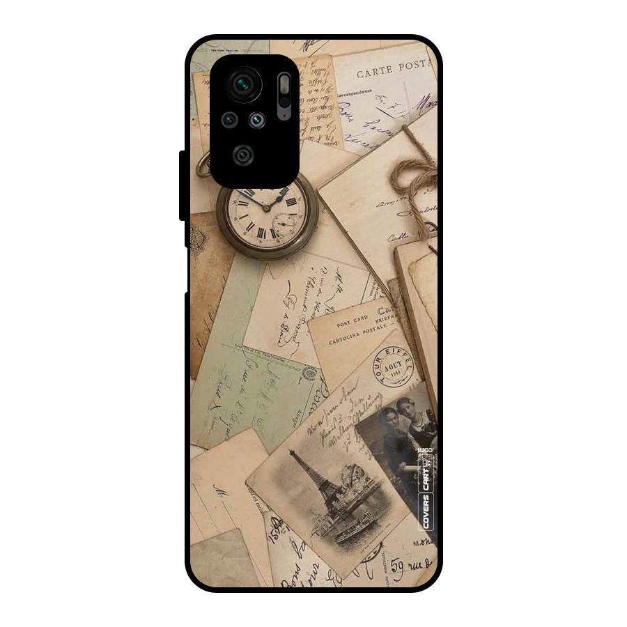 Vintage Postcards Metal Back Case for Redmi Note 10S