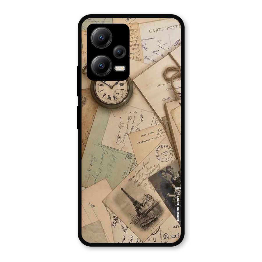 Vintage Postcards Metal Back Case for Redmi Note 12 5G
