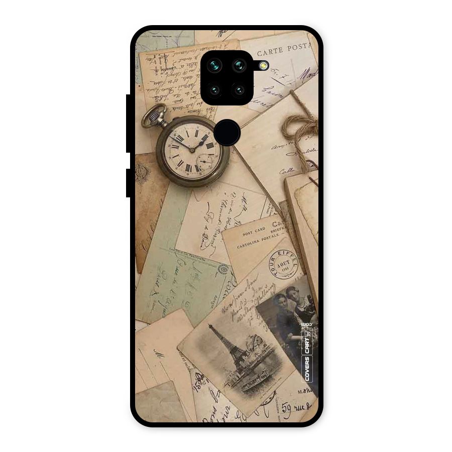 Vintage Postcards Metal Back Case for Redmi Note 9