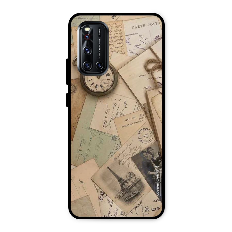 Vintage Postcards Metal Back Case for Vivo V19