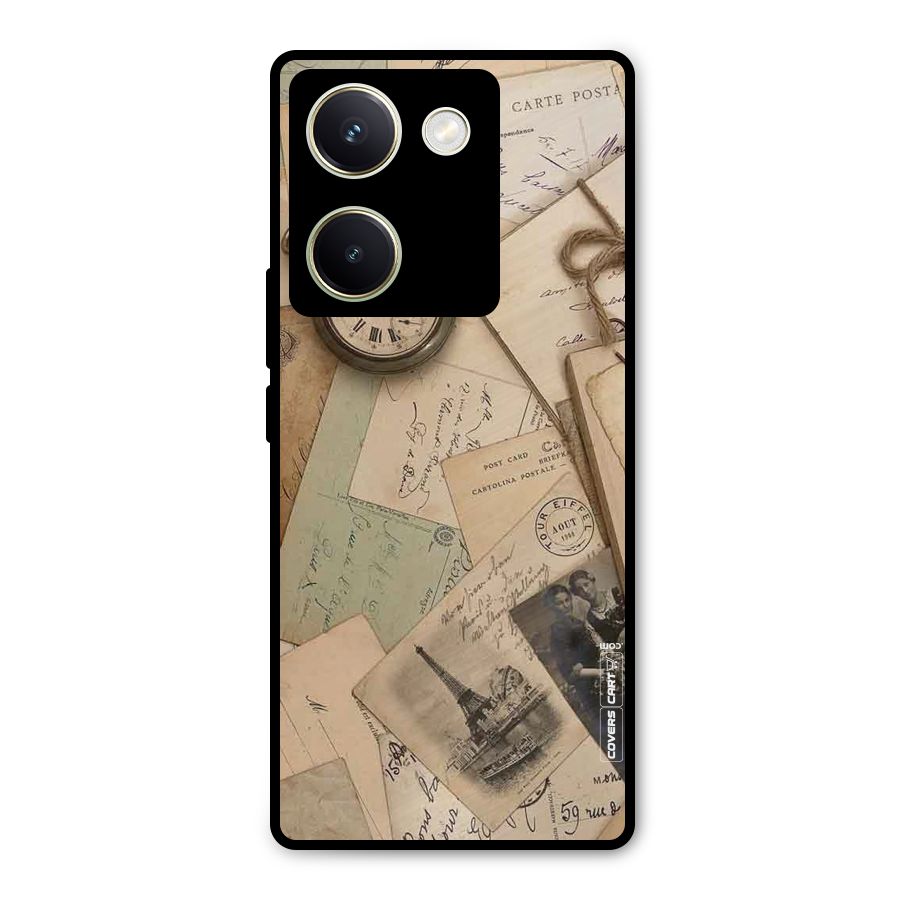Vintage Postcards Metal Back Case for Vivo Y200 Pro