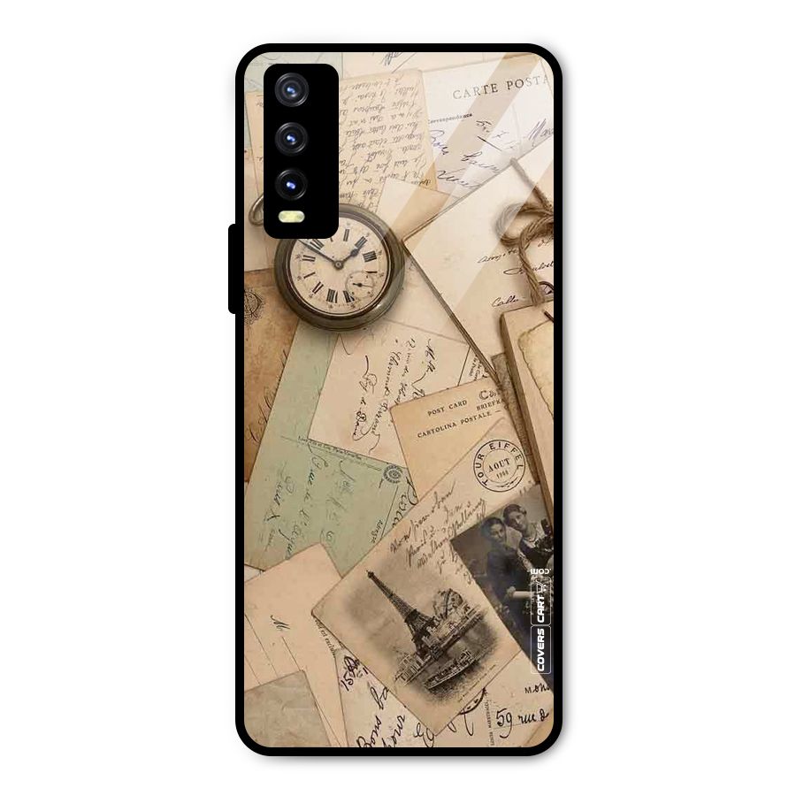 Vintage Postcards Metal Back Case for Vivo Y20g