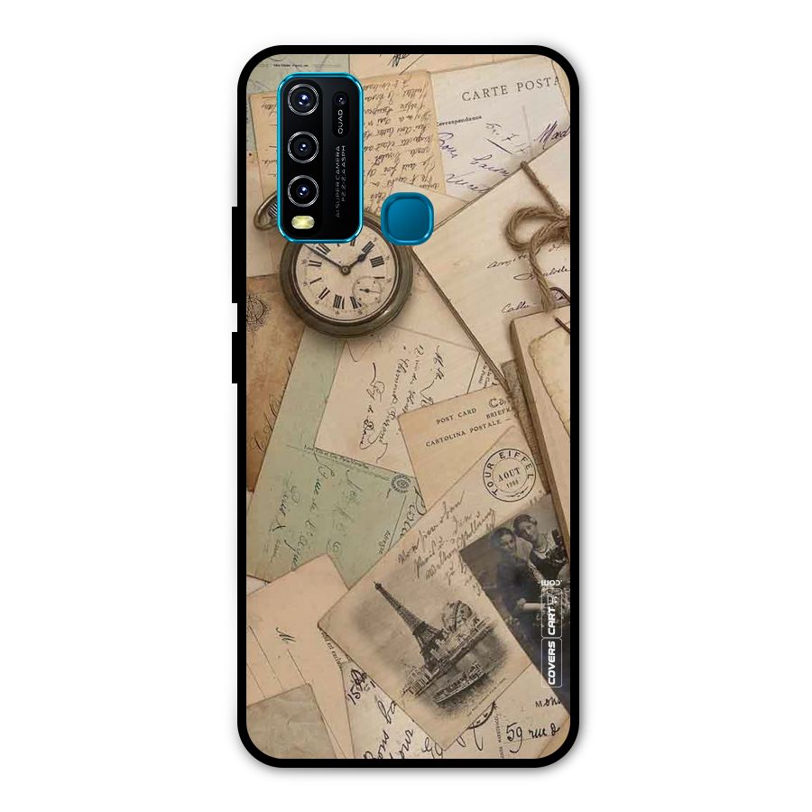 Vintage Postcards Metal Back Case for Vivo Y50