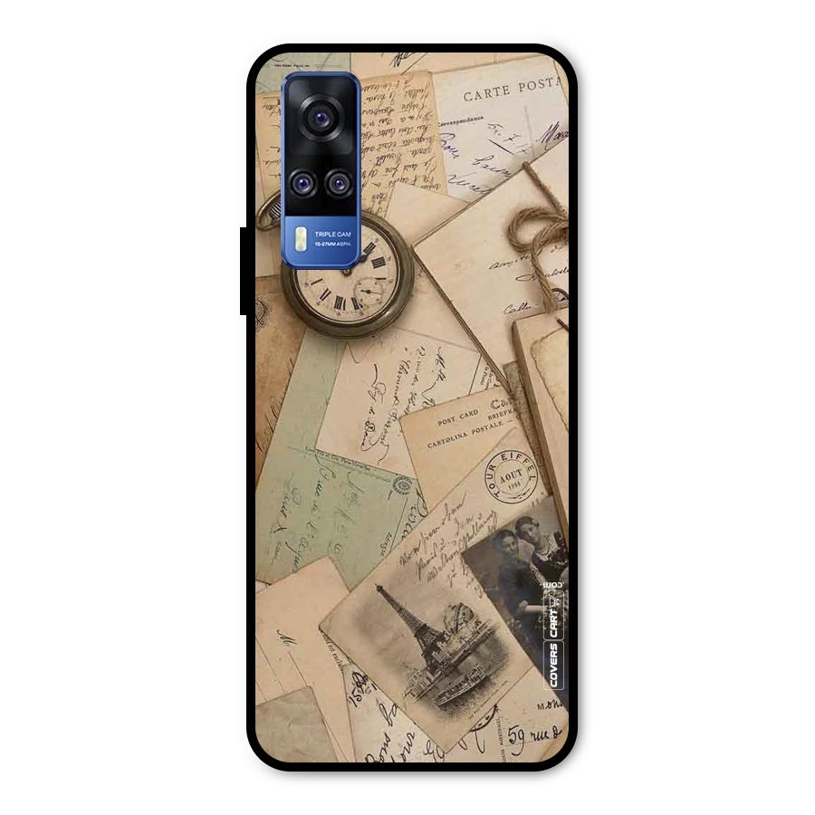 Vintage Postcards Metal Back Case for Vivo Y51A