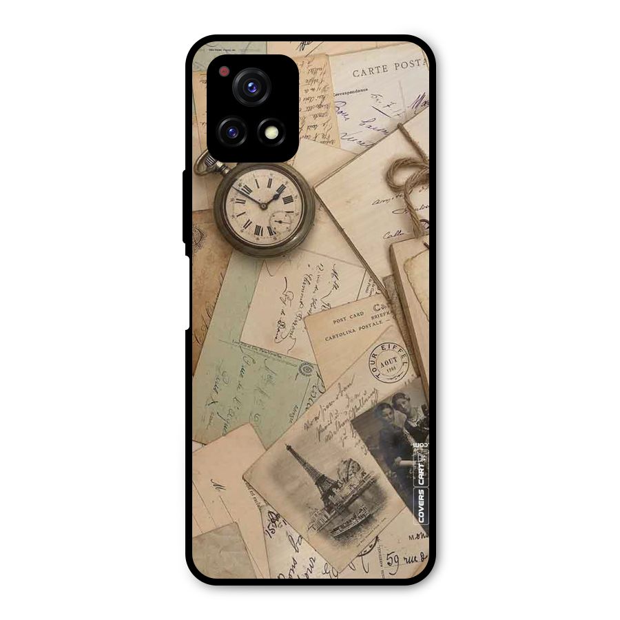 Vintage Postcards Metal Back Case for Vivo Y72 5G