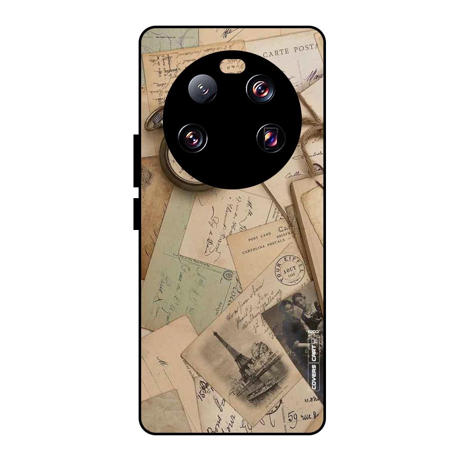 Vintage Postcards Metal Back Case for Xiaomi 13 Ultra
