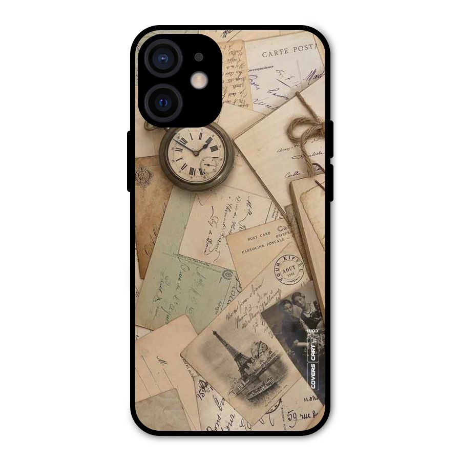 Vintage Postcards Metal Back Case for iPhone 12 Mini