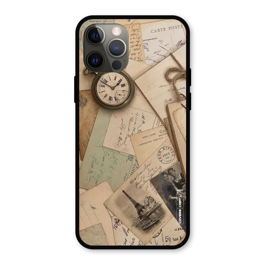 Vintage Postcards Metal Back Case for iPhone 12 Pro