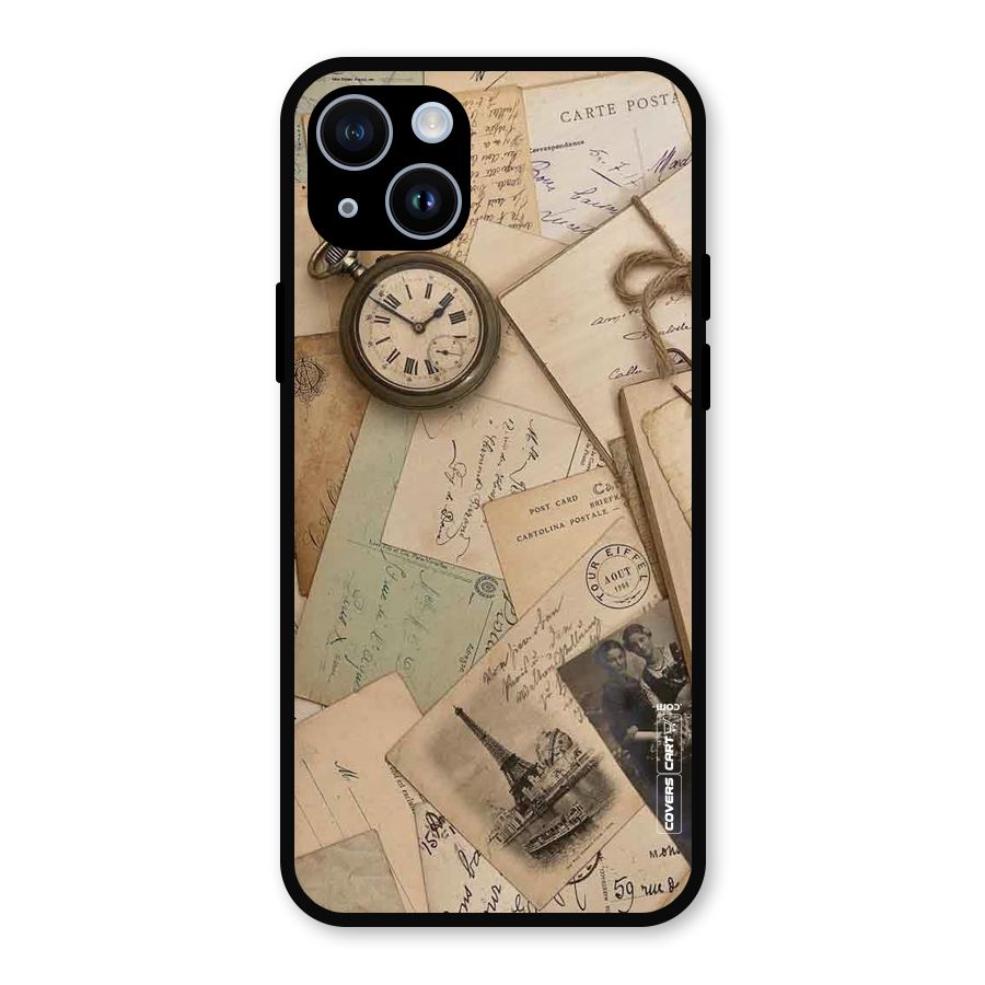 Vintage Postcards Metal Back Case for iPhone 14