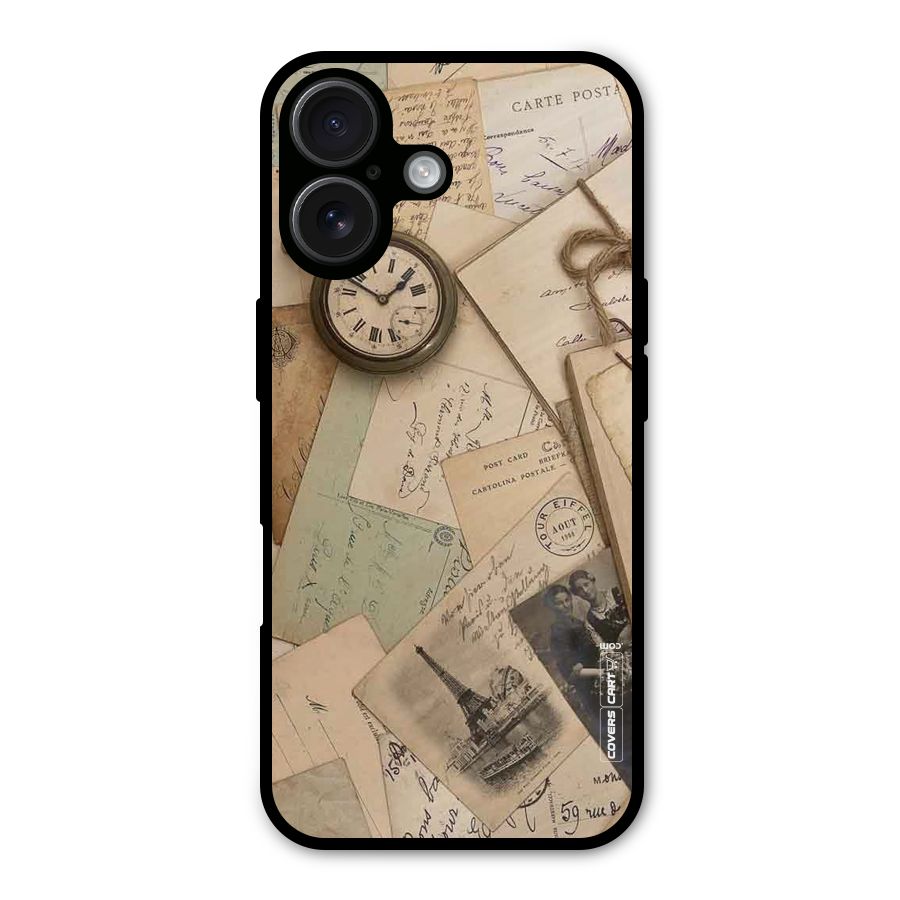 Vintage Postcards Metal Back Case for iPhone 16