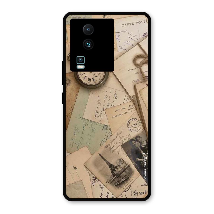 Vintage Postcards Metal Back Case for iQOO Neo 7 Pro