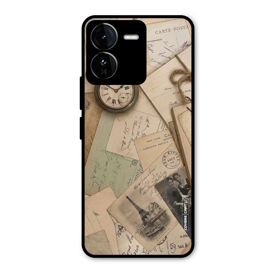 Vintage Postcards Metal Back Case for iQOO Z9