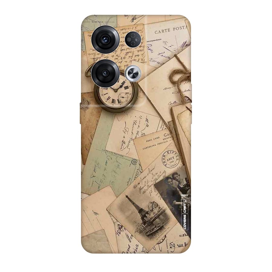 Vintage Postcards Original Polycarbonate Back Case for Oppo Reno8 Pro 5G