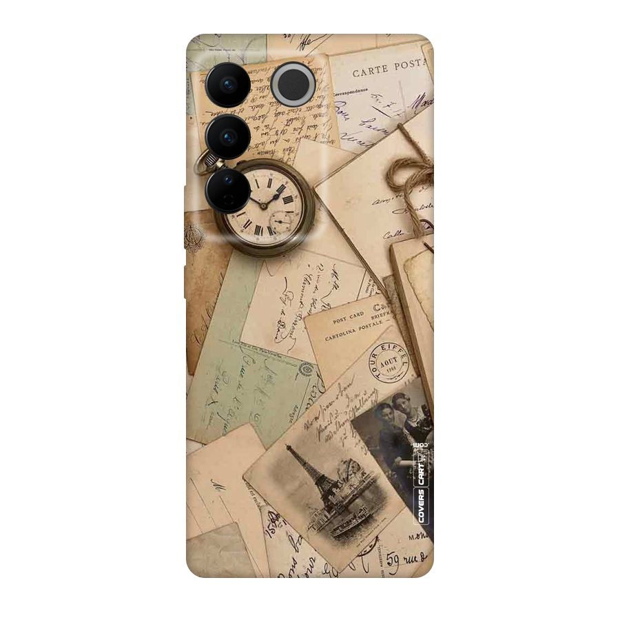Vintage Postcards Original Polycarbonate Back Case for Vivo V27