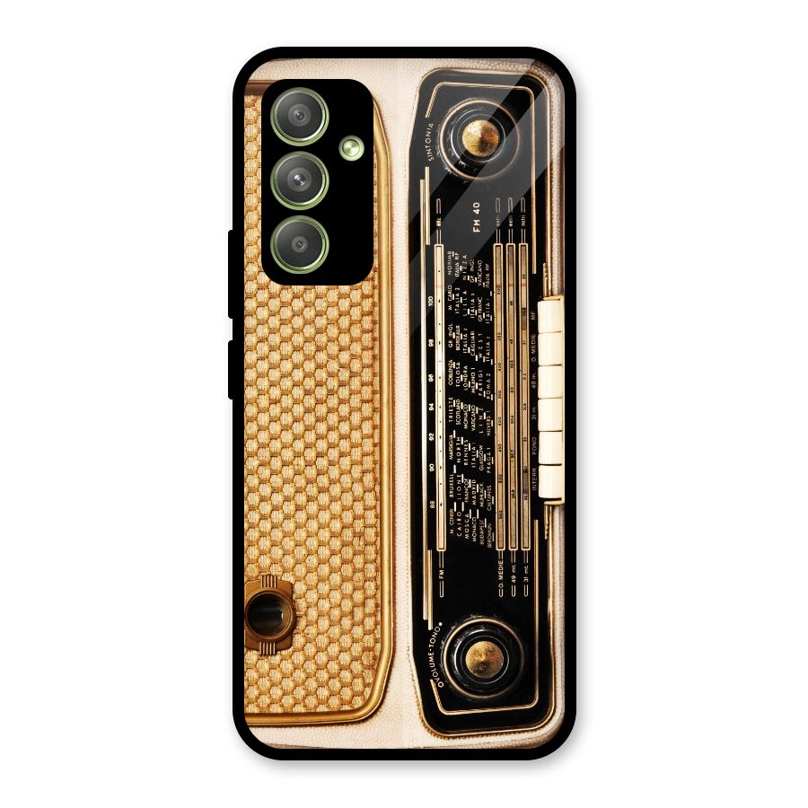 Vintage Radio Glass Back Case for Galaxy A54