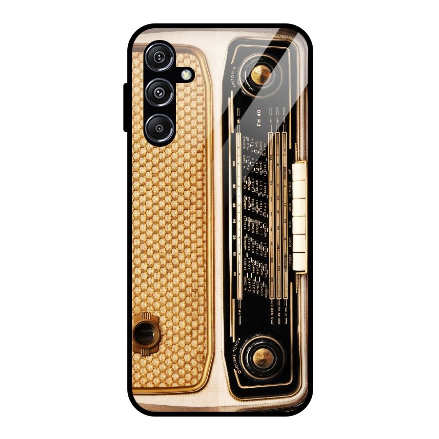 Vintage Radio Glass Back Case for Galaxy M34 5G