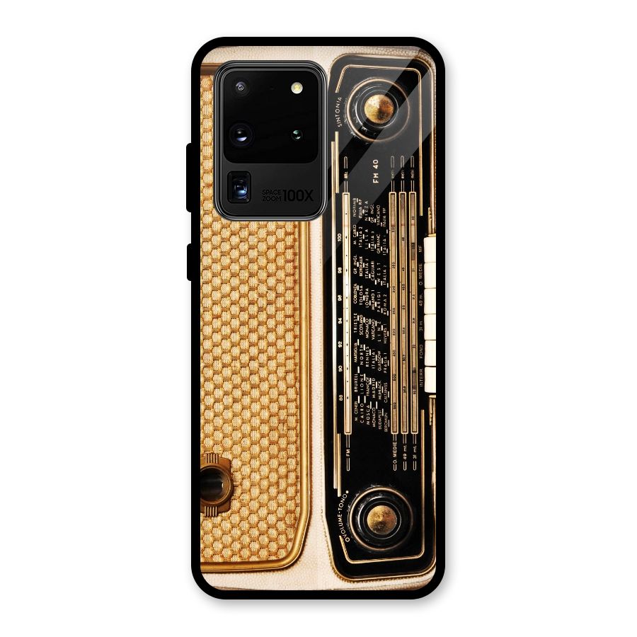Vintage Radio Glass Back Case for Galaxy S20 Ultra