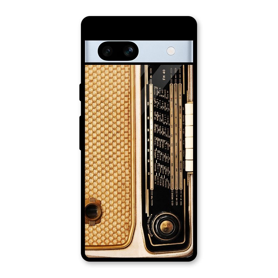 Vintage Radio Glass Back Case for Google Pixel 7a