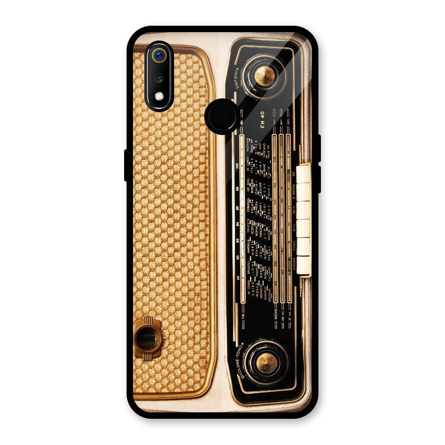 Vintage Radio Glass Back Case for Realme 3i