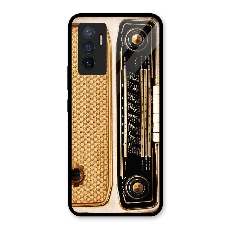 Vintage Radio Glass Back Case for Vivo V23e