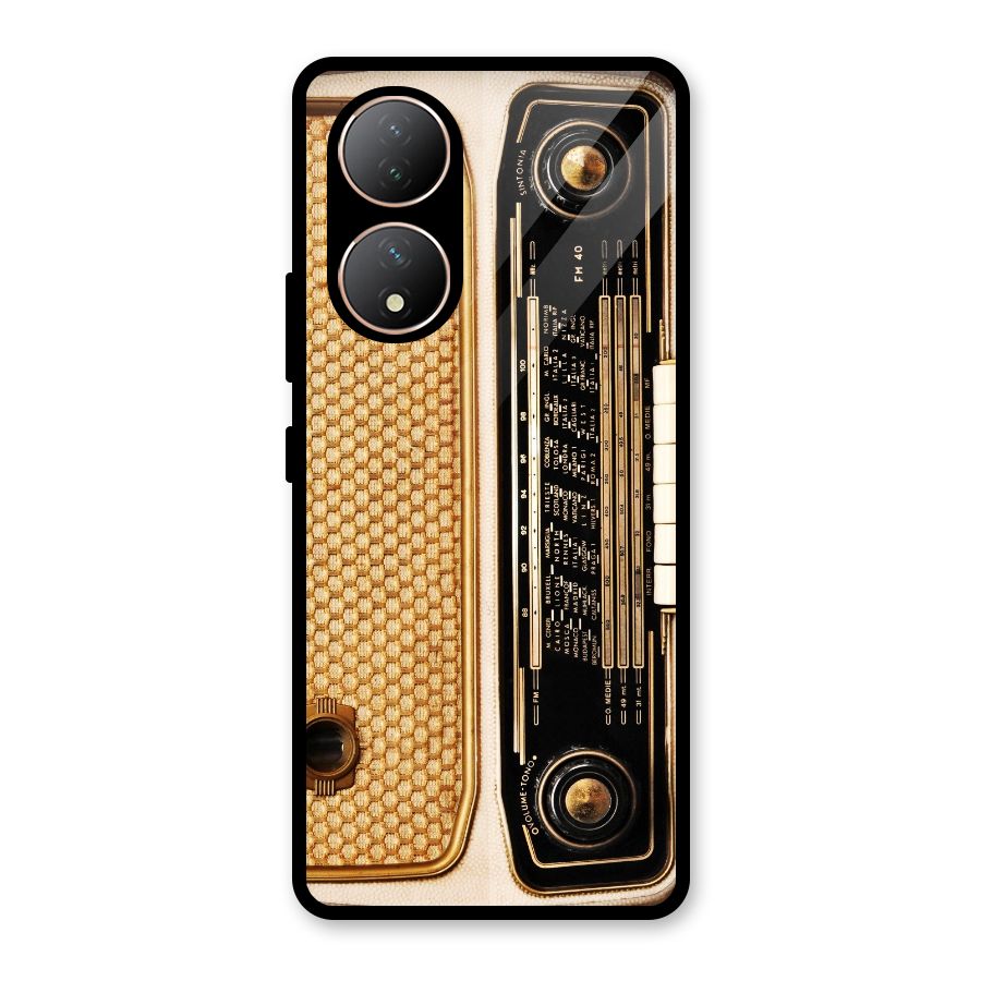 Vintage Radio Glass Back Case for Vivo Y100A