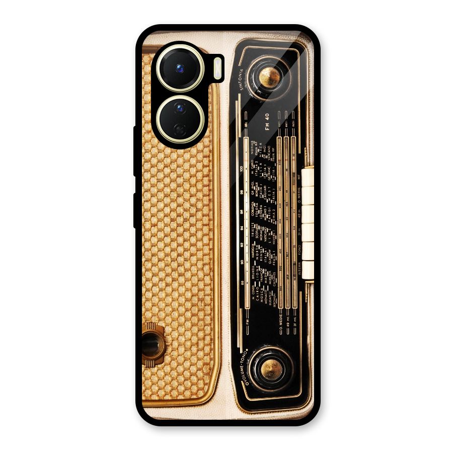 Vintage Radio Glass Back Case for Vivo Y16