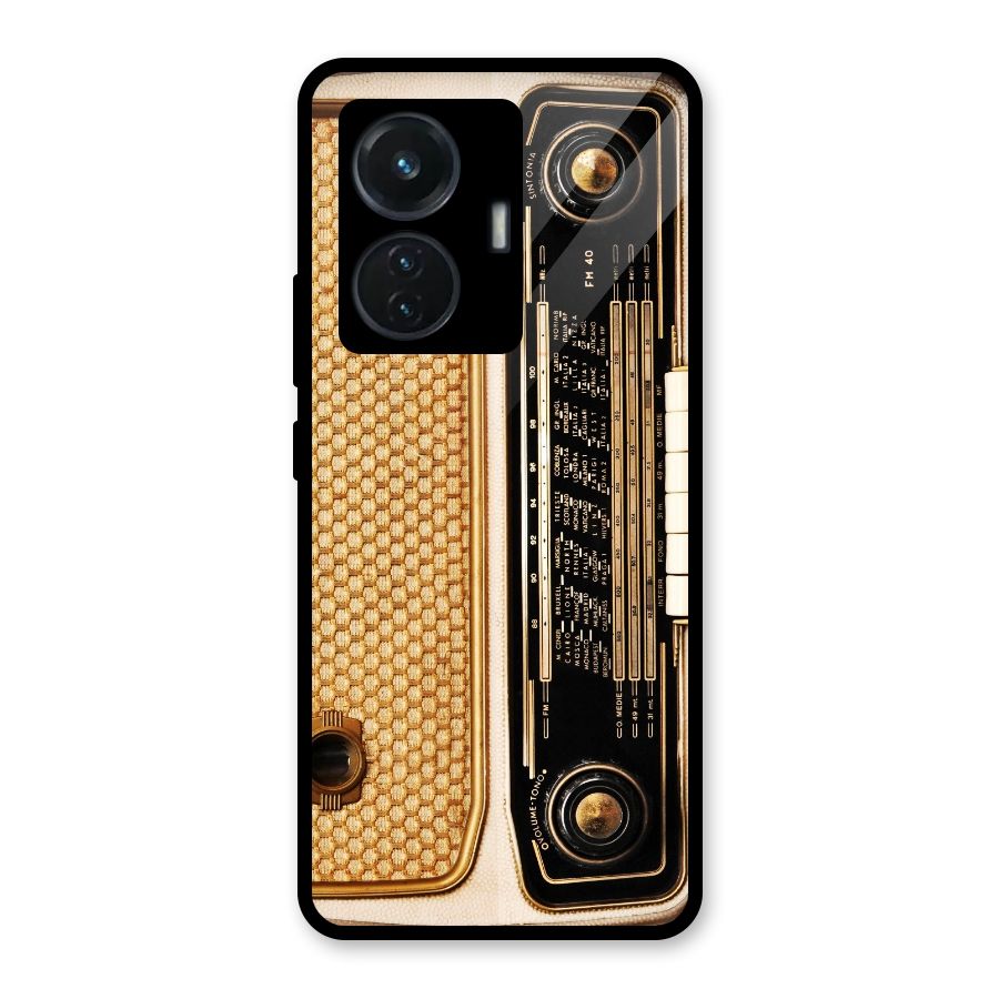 Vintage Radio Glass Back Case for iQOO Z6 44W