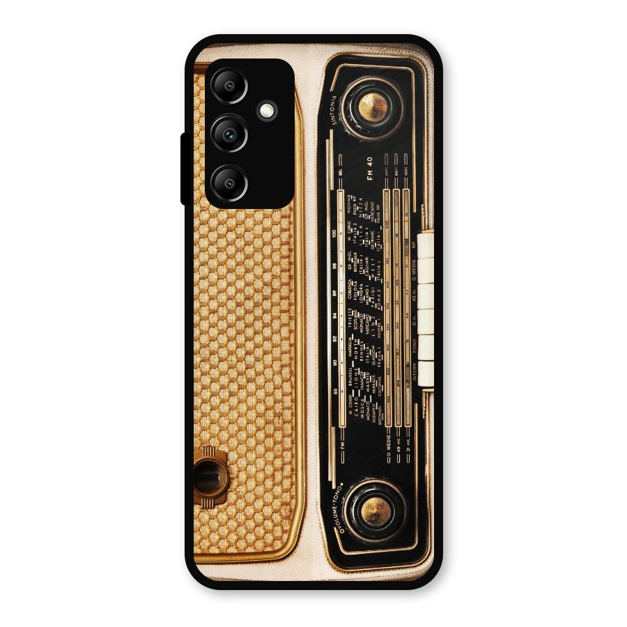 Vintage Radio Metal Back Case for Galaxy A14 5G