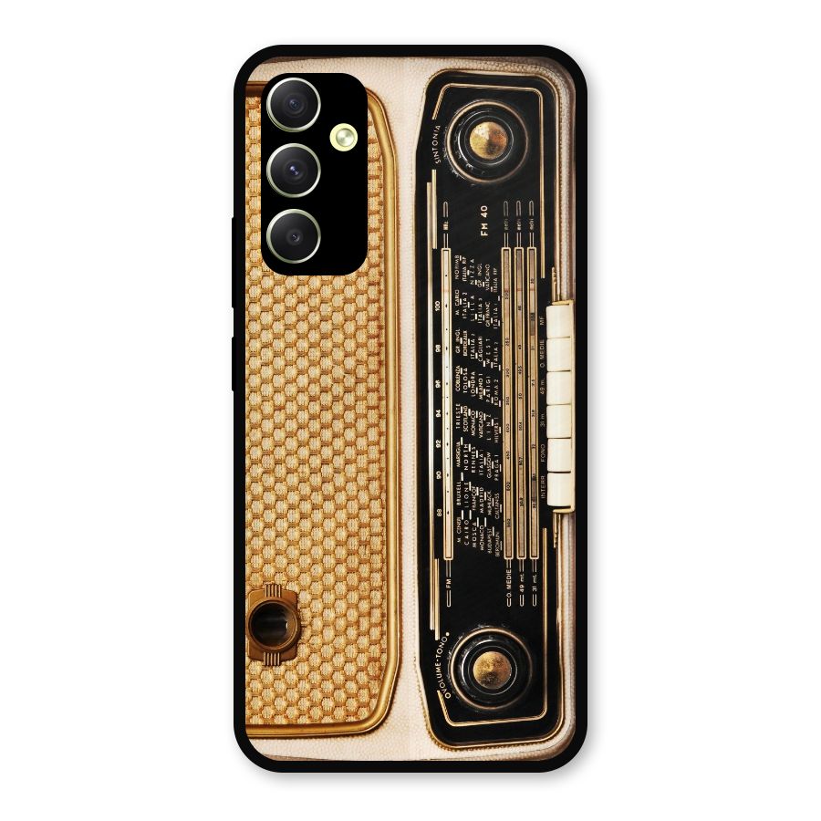 Vintage Radio Metal Back Case for Galaxy A34