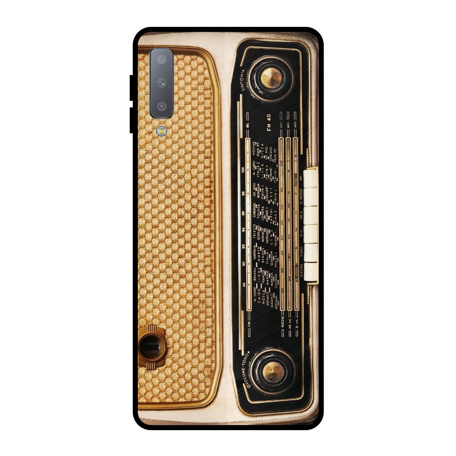 Vintage Radio Metal Back Case for Galaxy A7 (2018)