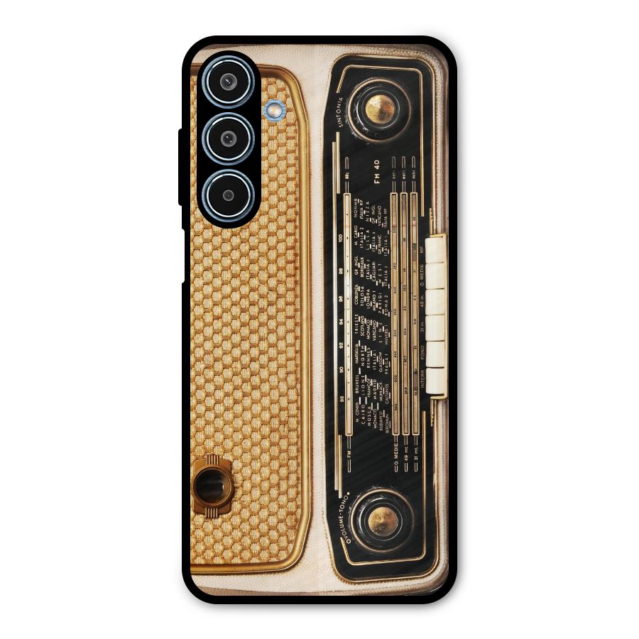 Vintage Radio Metal Back Case for Galaxy M35