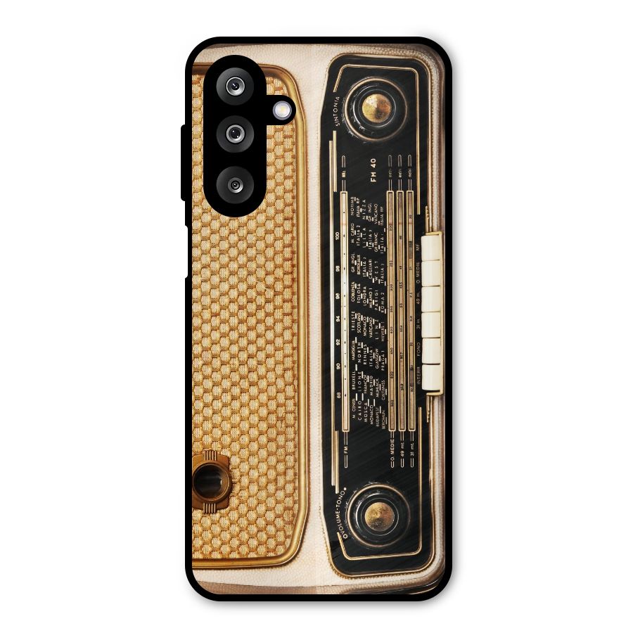 Vintage Radio Metal Back Case for Galaxy M36