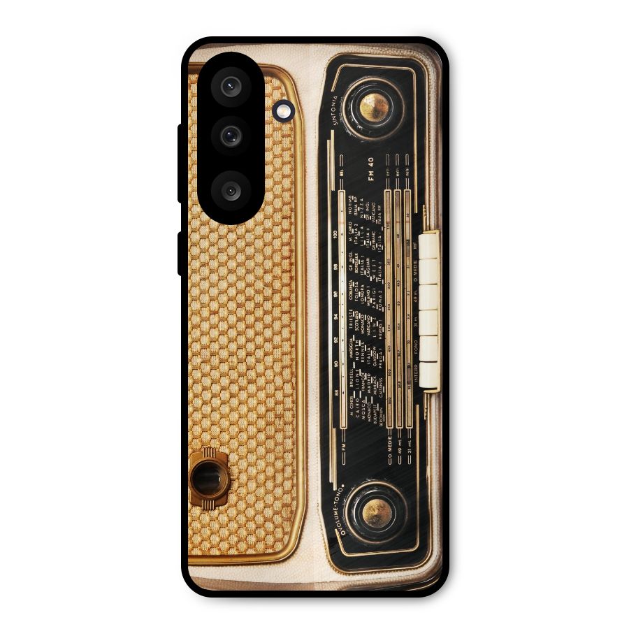 Vintage Radio Metal Back Case for Galaxy M56