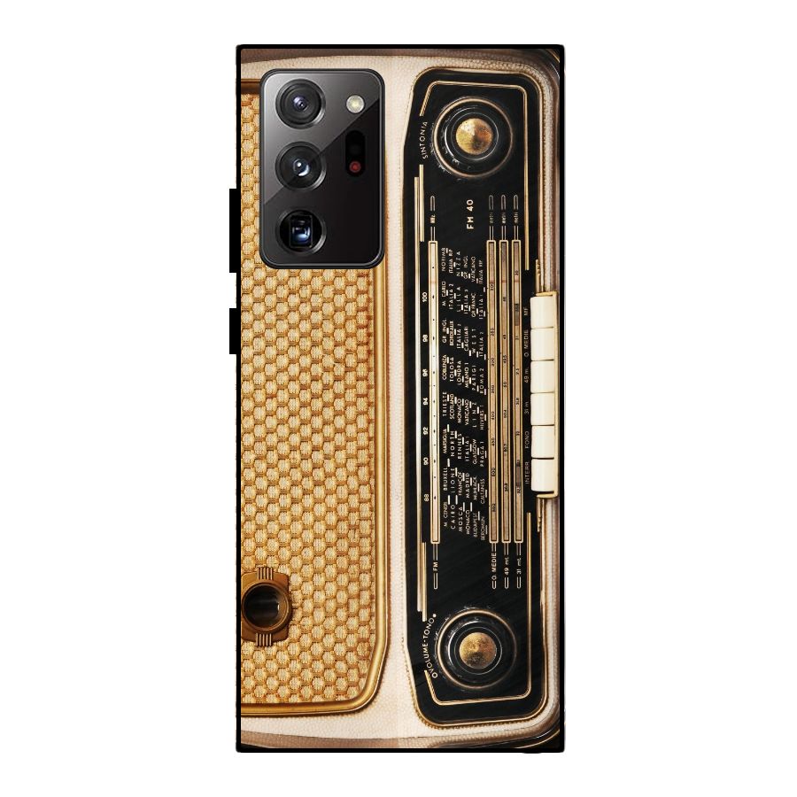 Vintage Radio Metal Back Case for Galaxy Note 20 Ultra 5G