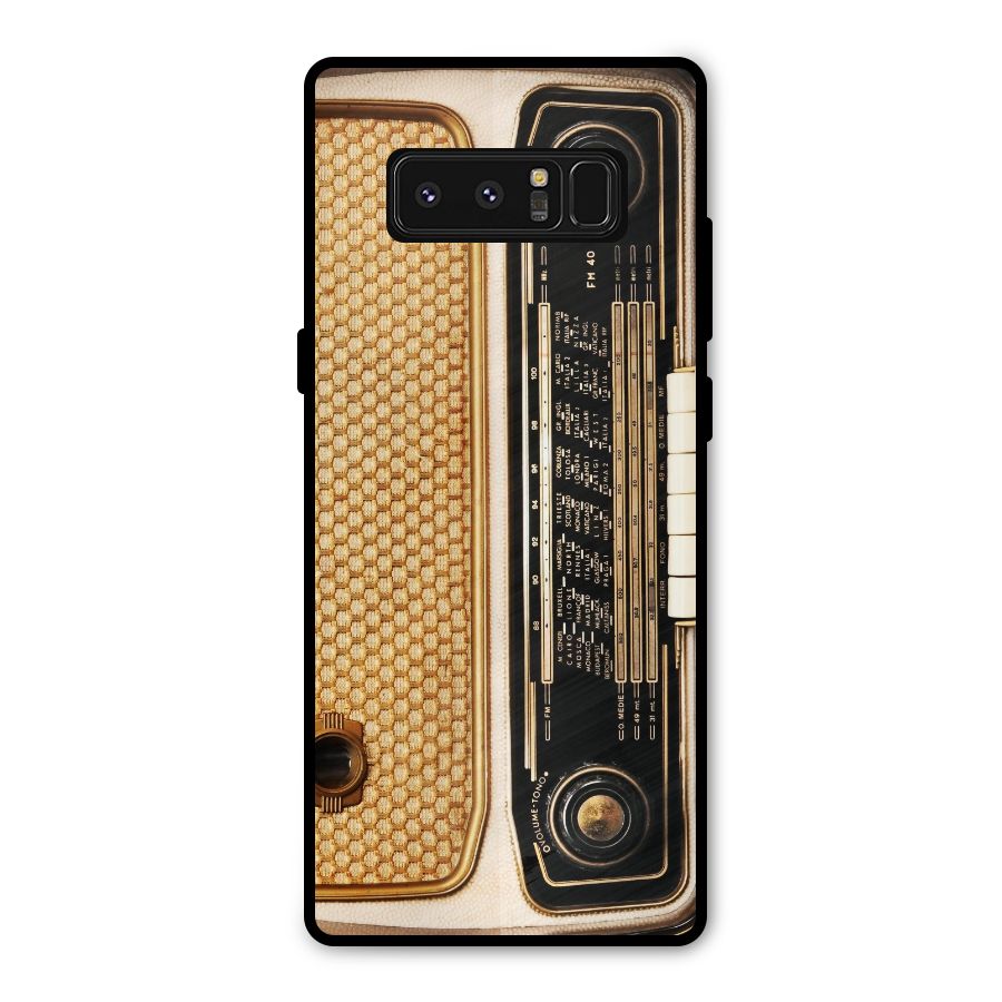 Vintage Radio Metal Back Case for Galaxy Note 8