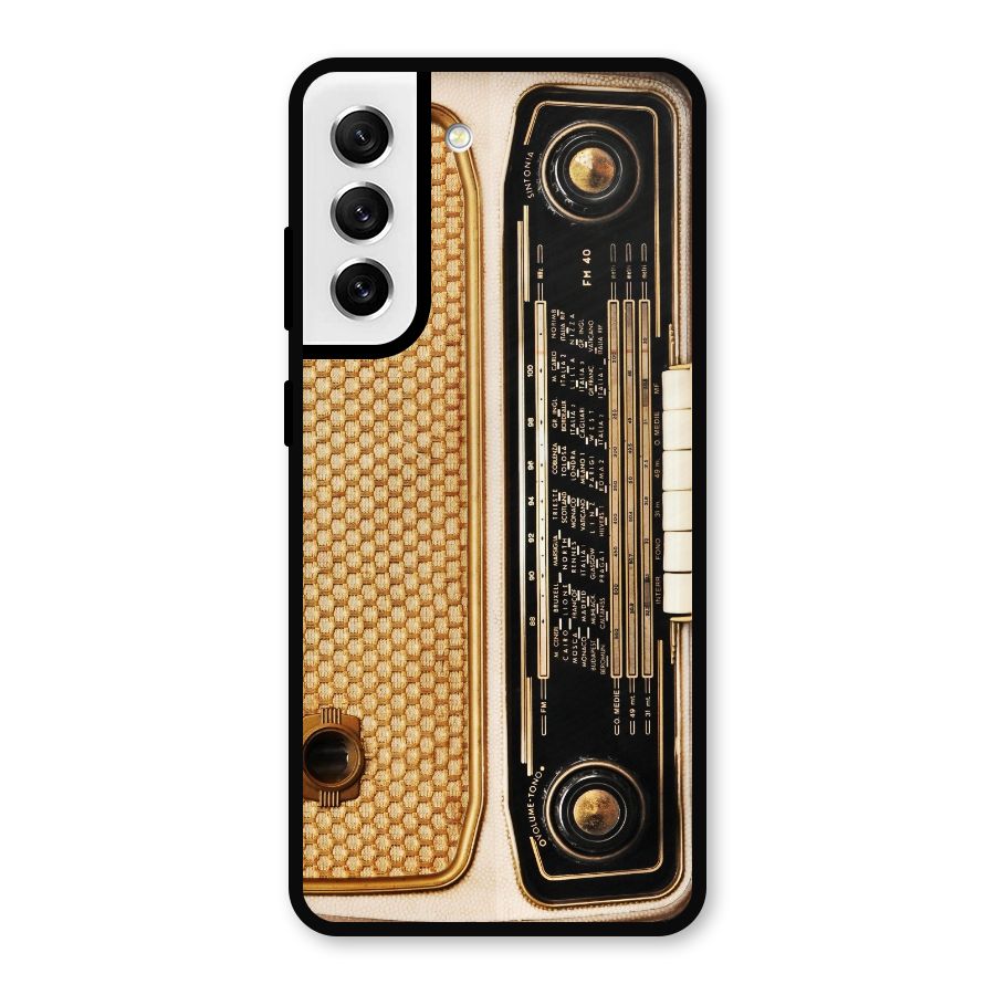 Vintage Radio Metal Back Case for Galaxy S21 FE 5G