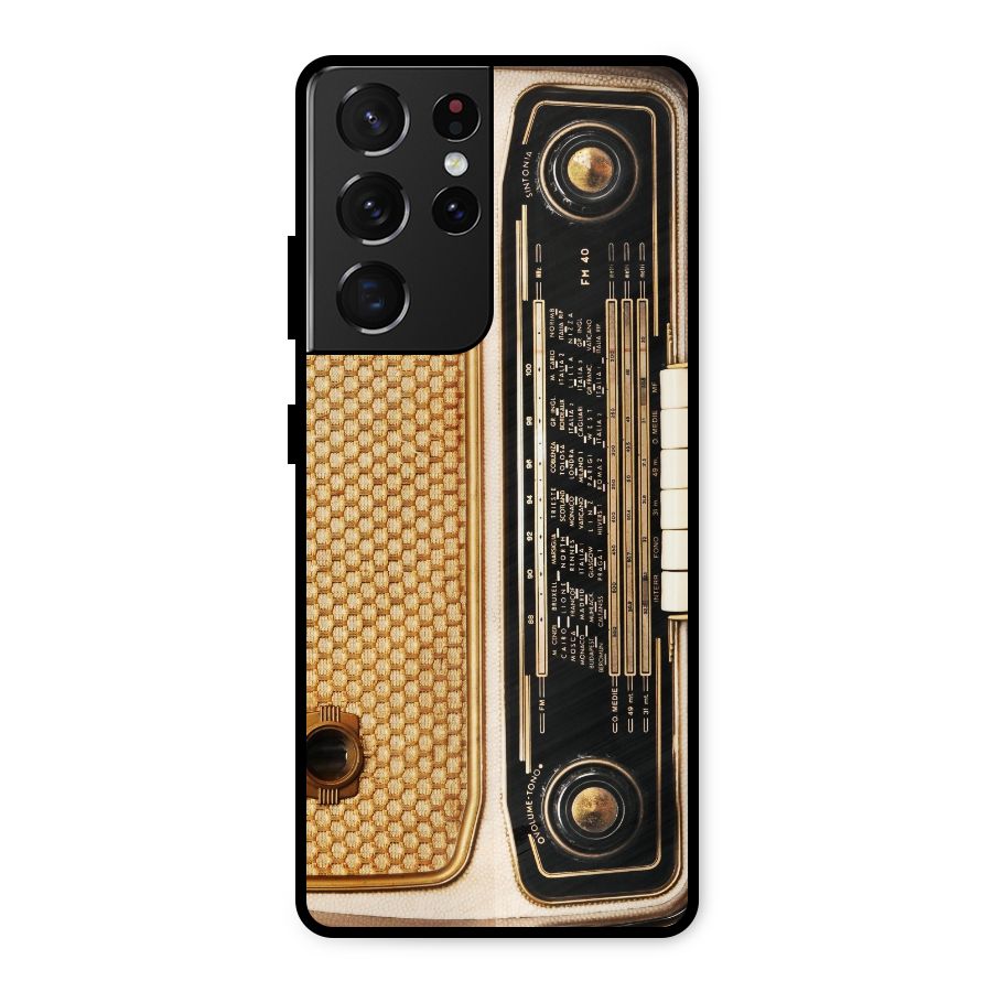 Vintage Radio Metal Back Case for Galaxy S21 Ultra 5G