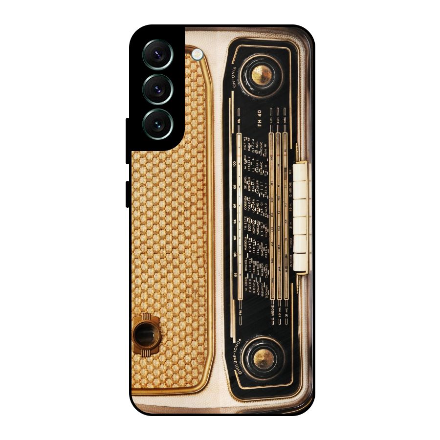 Vintage Radio Metal Back Case for Galaxy S22 Plus 5G