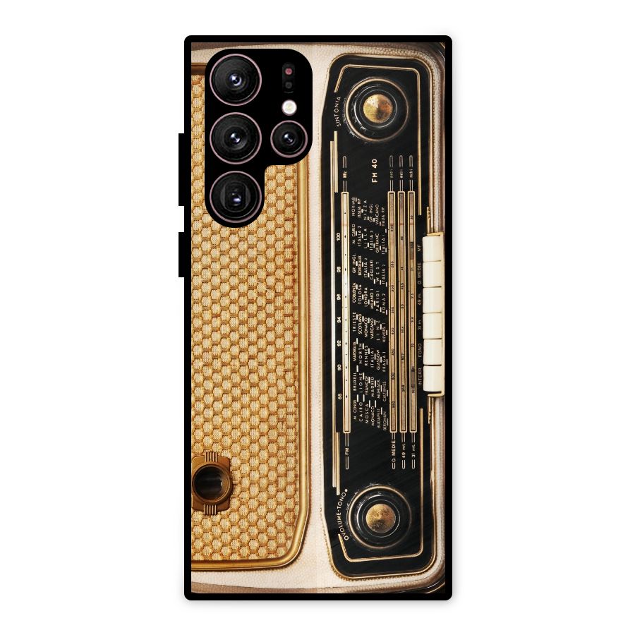 Vintage Radio Metal Back Case for Galaxy S22 Ultra 5G