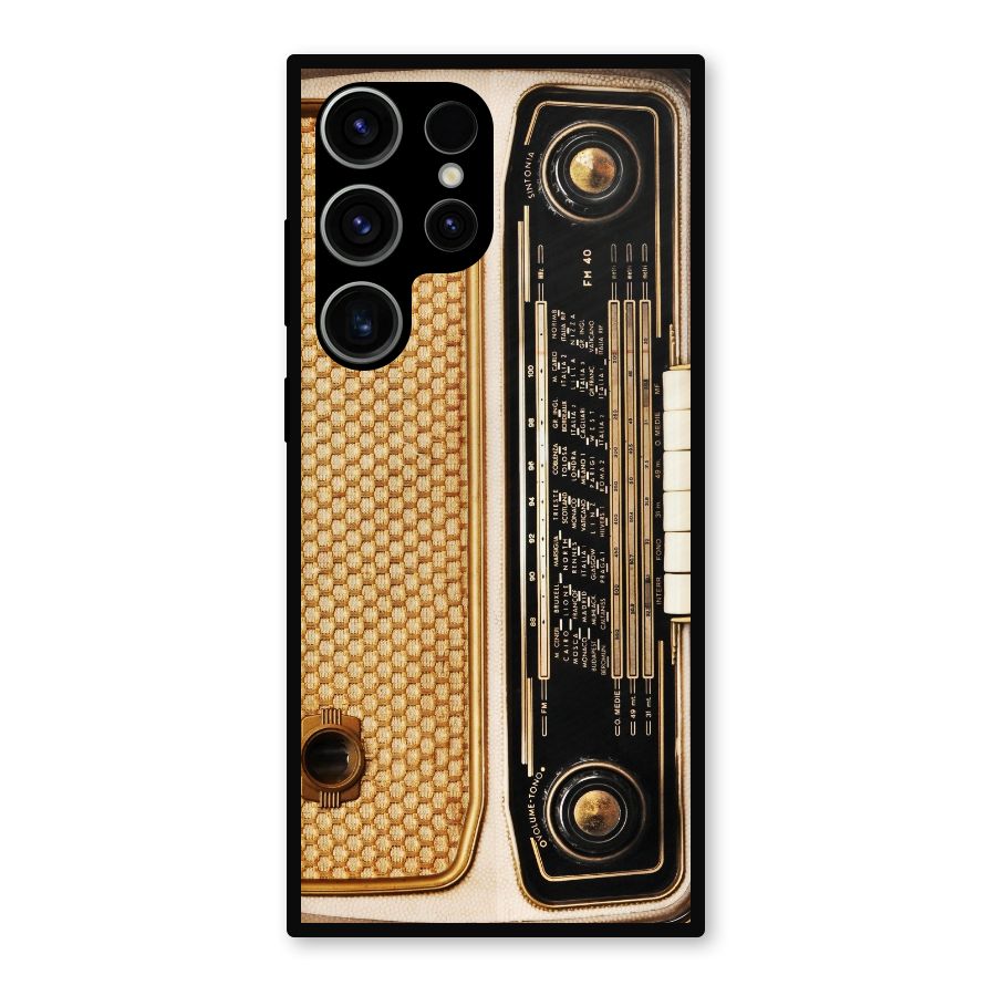 Vintage Radio Metal Back Case for Galaxy S23 Ultra