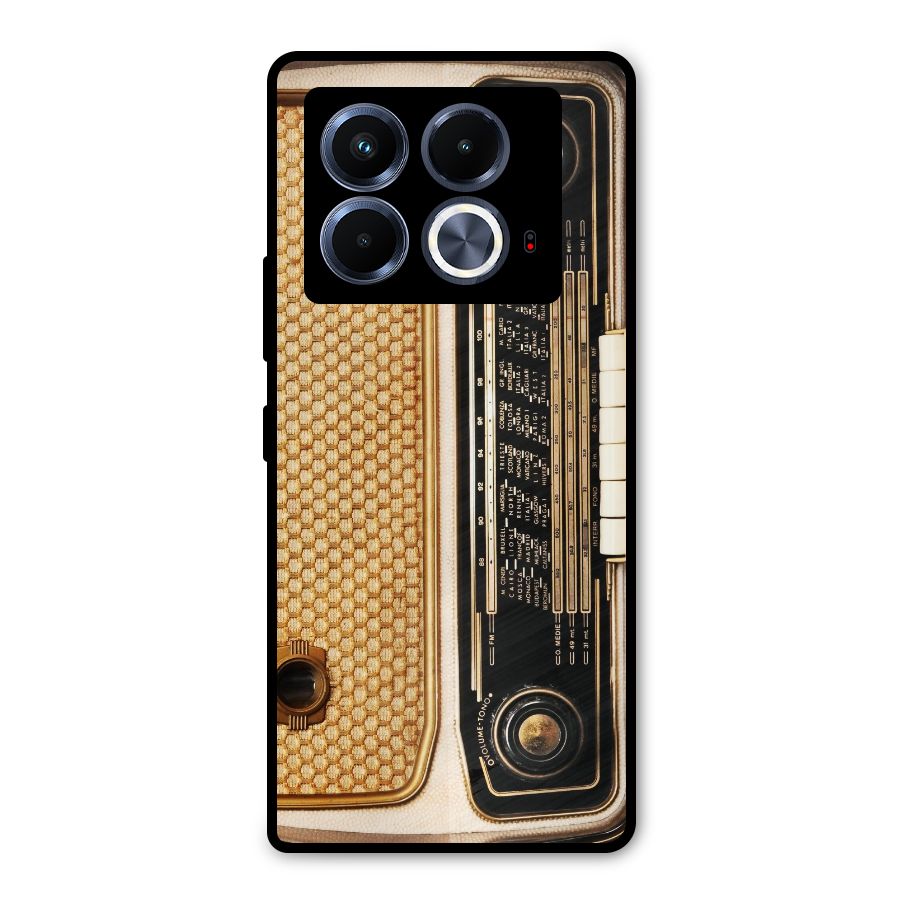 Vintage Radio Metal Back Case for Infinix Note 40 5G